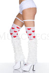 Lace ruffle layered leg warmer