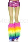 Rainbow furry leg warmers (Glow UV Reactive)