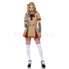 Robotic Doll Killer 4 Pc Khaki Women’s Halloween Cosplay Costume Set Sz S/M