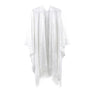 DIONA J FLORAL LACE KIMONO WITH TASSEL ONE SIZE COLOR WHITE