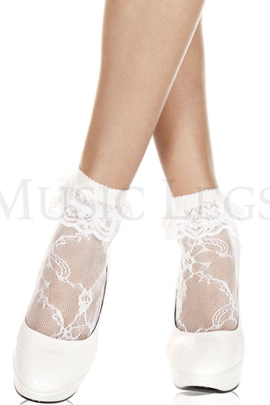 Ruffle lace anklet