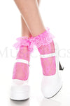 Lace ruffle ankle hi