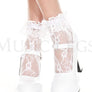 Lace ruffle ankle hi