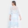 DIONA J FLORAL LACE KIMONO ONE SIZE COLOR LIGHT BLUE