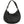 DIONA J WOMEN'S FASHION TRENDY CURVED ROUND ZIPPER SHOULDER BAG COLOR BLACK