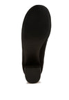 Astra Block Heel Genuine Suede Loafers