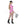 Racer Babe 3 Pc Pink Long Sleeve Front Zip Halloween Cosplay Costume Size XS