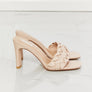 MMShoes Top of the World Braided Block Heel Sandals in Beige