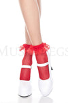 Fishnet anklet with ruffle trim