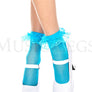 Fishnet anklet with ruffle trim
