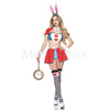 Rabbit Wonderland 5 Pc Short Sleeve Crop Multicolor Halloween Costume Size XS
