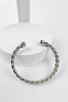 METAL BRAIDED CUFF BANGLE BRACELET