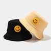 Smile jacquard terry towel bucket hat Black