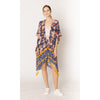 Diona J FLORAL PRINT KIMONO ONE SIZE COLOR NAVY