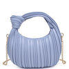 Diona J Women's Chic Texture Design Knot Handle Chain Crossbody Bag Periwinkle
