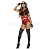 Flamin Fire Vixen 4 Pc Reflective Women’s Halloween Cosplay Costume Set Size S/M