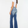 Kancan High Rise Wide Waistband Flare Jeans