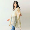 DIONA J METALLIC PYTHON PRINT KIMONO WITH TASSELS ONE SIZE COLOR GOLD