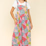 Haptics Full Size Printed Wide Leg Overalls with Side Pockets