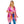 DIONA J FLORAL PRINTED SILKY KIMONO ONE SIZE COLOR PINK