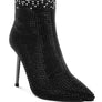 Orymple Shiny Rhinestone Studded Calf Boots