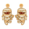 Halloween Seed Bead Mummy Statement Earring