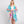 DIONA J HAND DRAWN TROPICAL LEAVES KIMONO ONE SIZE COLOR TURQUOISE