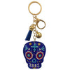 Halloween Blue Skull Puffy Crystal Keychain