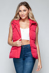 Snobbish Snap and Zip Closure Hooded Vest