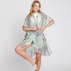 DIONA J TIE DYE PRINT KIMONO CARDIGAN ONE SIZE COLOR OLIVE