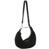 DIONA J QUILTED BAG SHOULDER HOBO BAG ONE SIZE COLOR BLACK