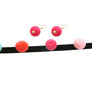 Multicolored Pom Pom Choker Set