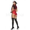 Flamin Fire Vixen 4 Pc Reflective Women’s Halloween Cosplay Costume Set Size M/L