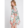 DIONA J FLOWER PATTERN FRILL KIMONO ONE SIZE MULTICOLOR