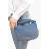 DIONA J MICRO STUDS CONVERTIBLE DENIM HOBO BAG COLOR LIGHT BLUE