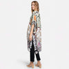 DIONA J FLORAL GEO MIXED PRINT KIMONO ONE SIZE COLOR GREEN