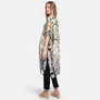 DIONA J FLORAL GEO MIXED PRINT KIMONO ONE SIZE COLOR GREEN