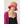 DIONA J TWO TONE STRAW BUCKET HAT ONE SIZE COLOR FUCHSIA