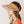 DIONA J STRAW SUN VISOR WITH LACE ONE SIZE COLOR CAMEL BROWN