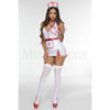 Surgical Assistant White & Red Women's Wet Look Halloween Cosplay Costume Sz S/M