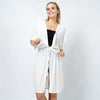 DIONA J DRAWSTRING JERSEY KIMONO ONE SIZE COLOR WHITE