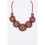 DIONA J SEED BEADS ICONIC NECKLACE COLOR BURGUNDY