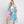 DIONA J HAND DRAWN TROPICAL LEAVES KIMONO ONE SIZE COLOR TURQUOISE