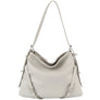 DIONA J WOMEN'S FASHION STYLSIH SMOOTH SHOULDER HOBO BAG COLOR GREY