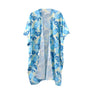 DIONA J FRONT ROPE FLOWER KIMONO ONE SIZE COLOR BLUE