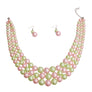 Light Pink Green 3 Layered Pearl Sorority