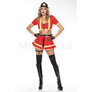 Hot Firefighter Women's Halloween Cosplay Metallic Trim Costume Set Size XS