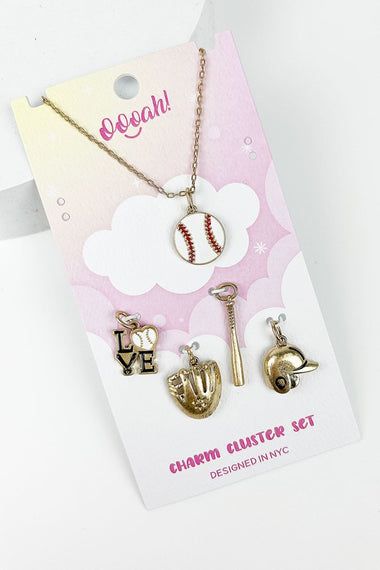 16 INCHES SPORT BALL CLOCCER CLUSTER ENAMEL NECKLA