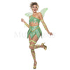 Fantasy Fairy Pc Leaf Handkerchief Hem Crop Women's Green Costume Set Size XS