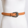 Trendy Western Belt Camel Brown & Black Buckle